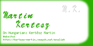 martin kertesz business card