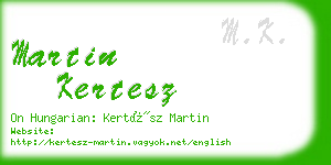 martin kertesz business card